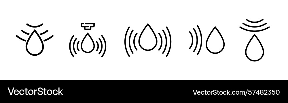 Water sensor icon flow drop control Water sensor icon flow drop control vector image