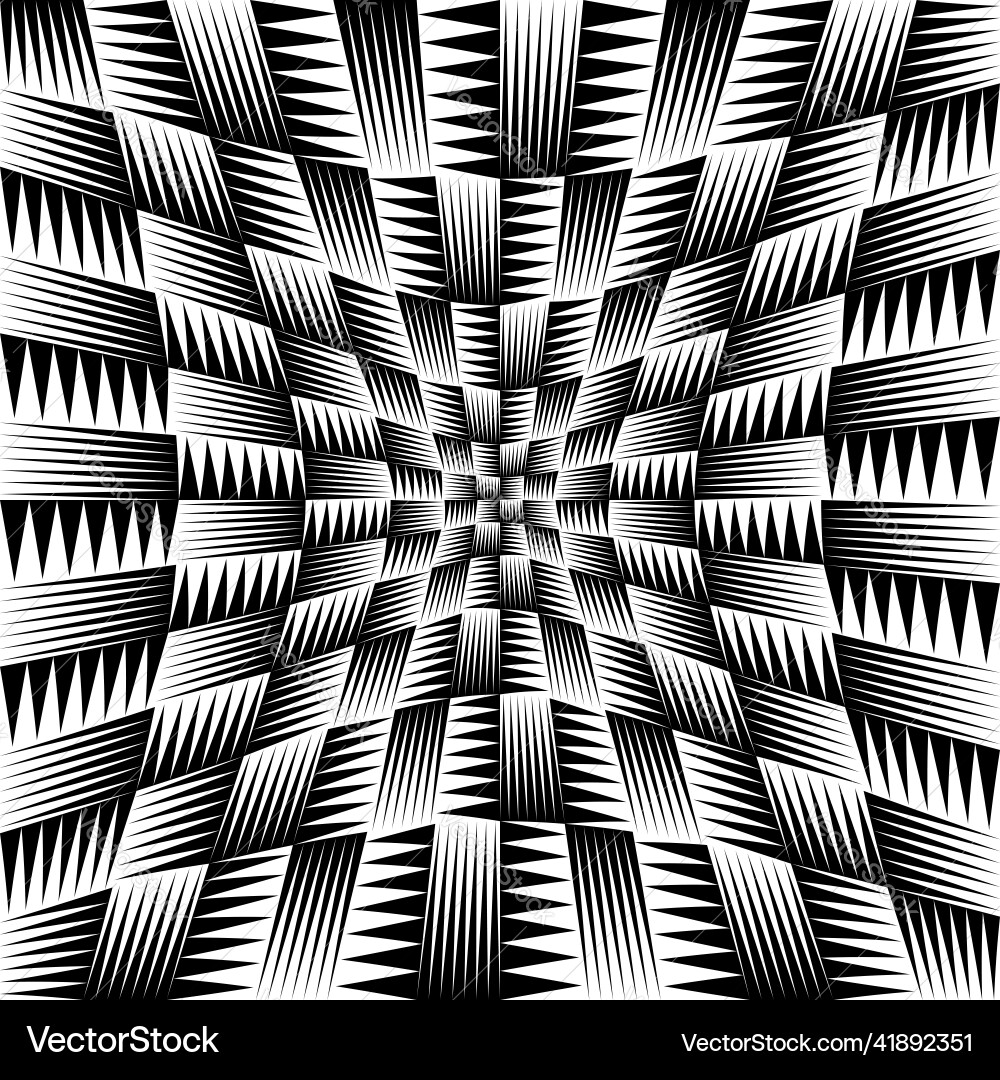Abstract op-art edgy triangular background Abstract op-art edgy triangular background vector image