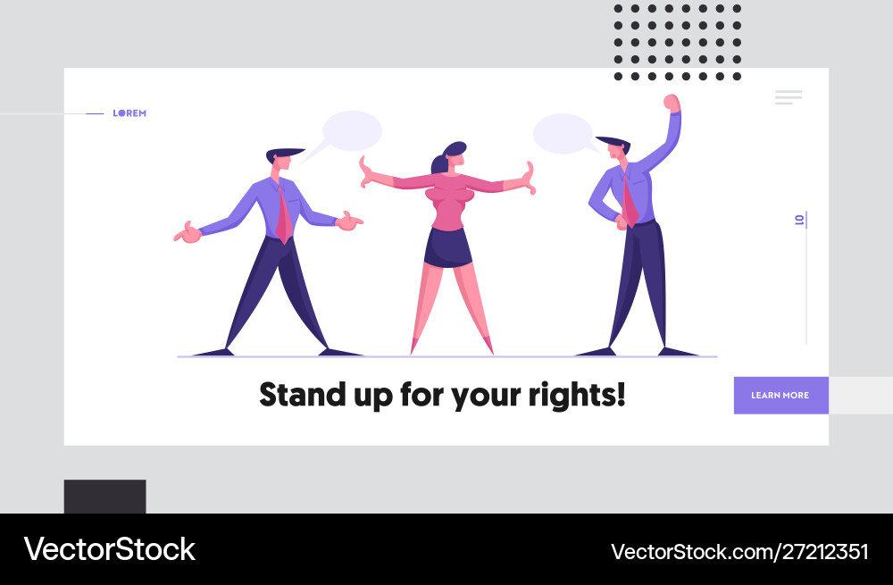 Business challenge different point view website Vector Image