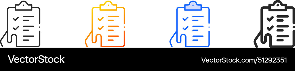 Check list iconthin linear gradient blue stroke Check list iconthin linear gradient blue stroke vector image