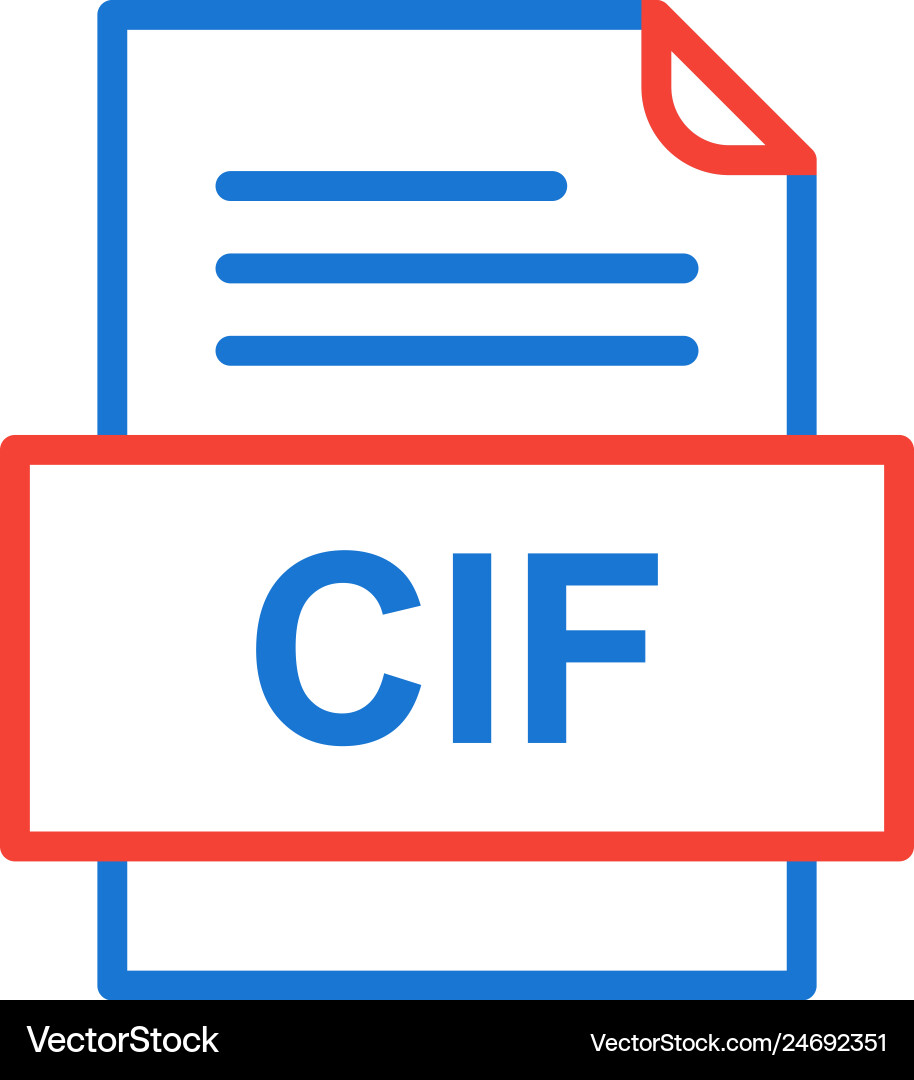 Cif file document icon Vector Image
