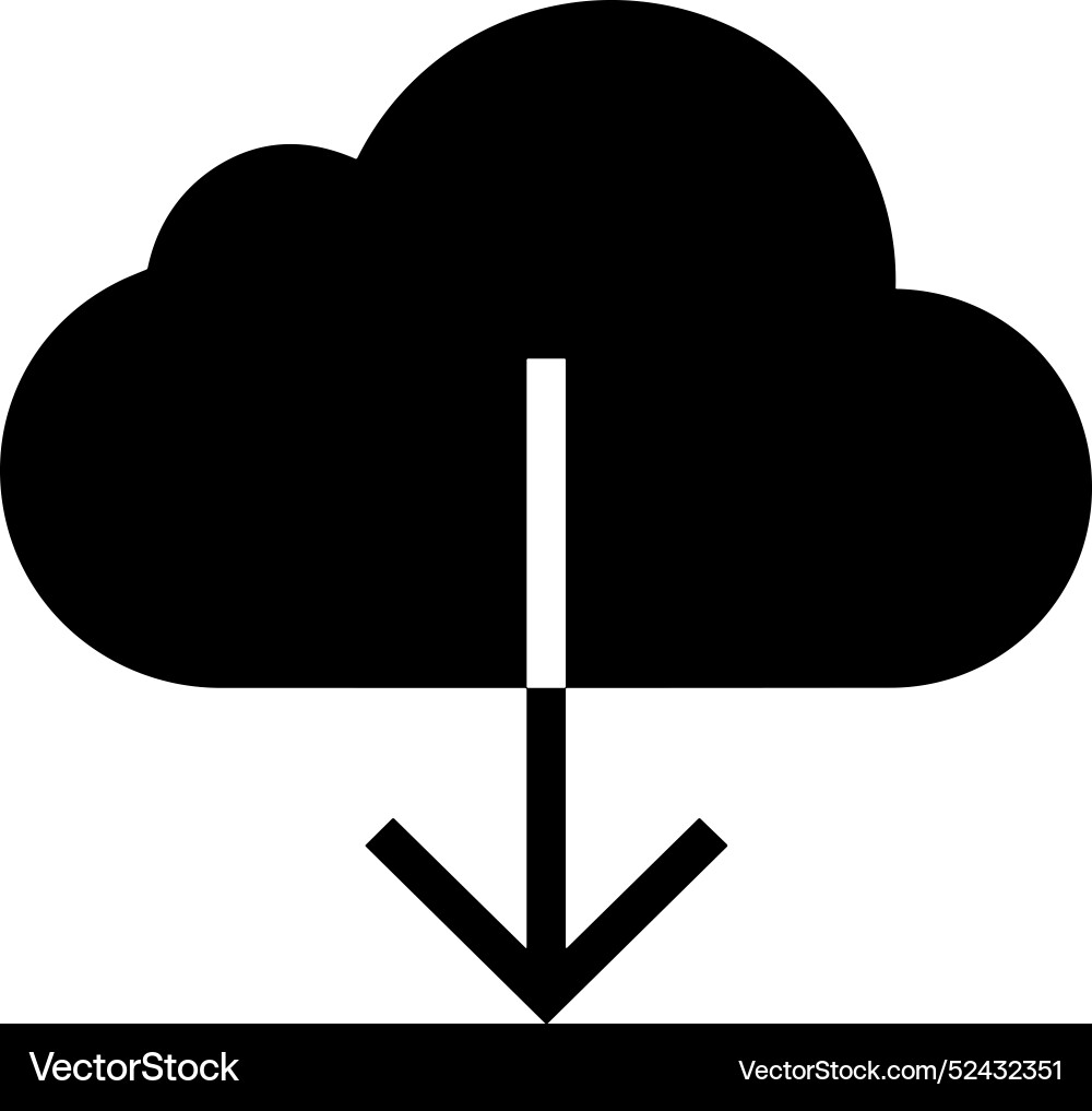 Cloud storage icon symbol image of the database Vector Image