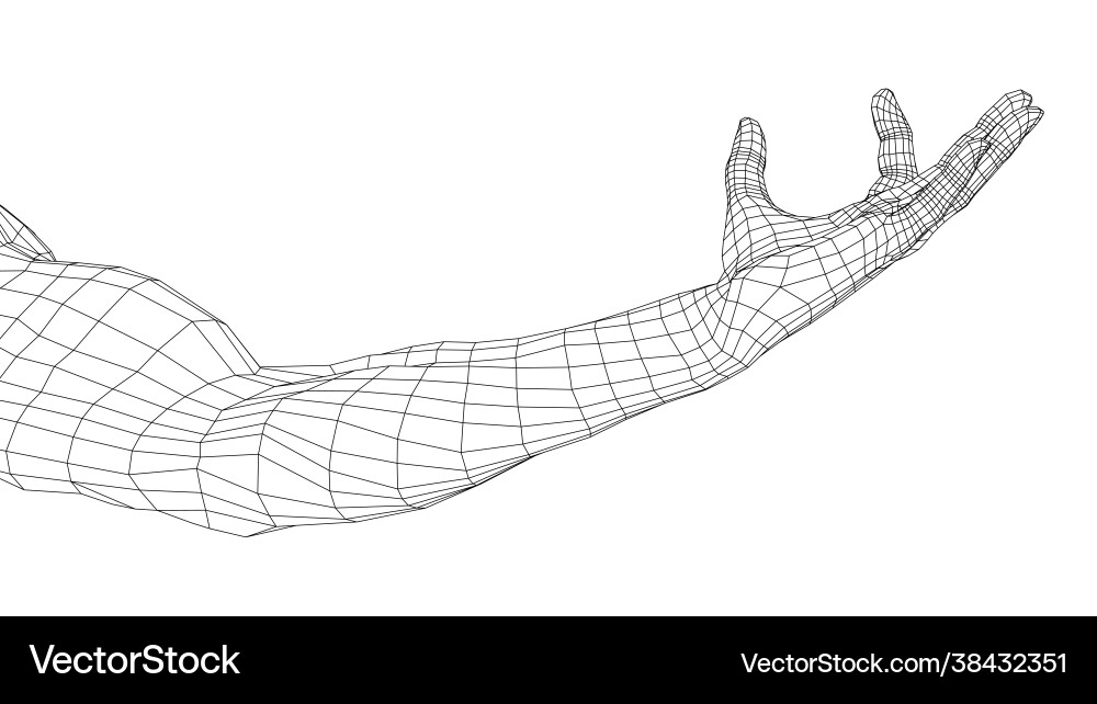 Hand hold some tiny or thin object vector image