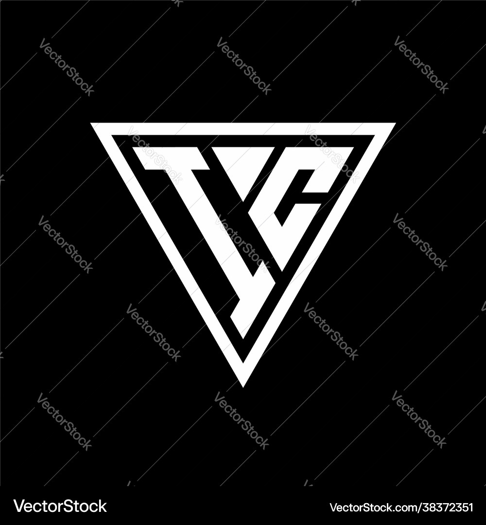 Ic logo monogram with triangle shape designs – Royalty-Free Vector ...