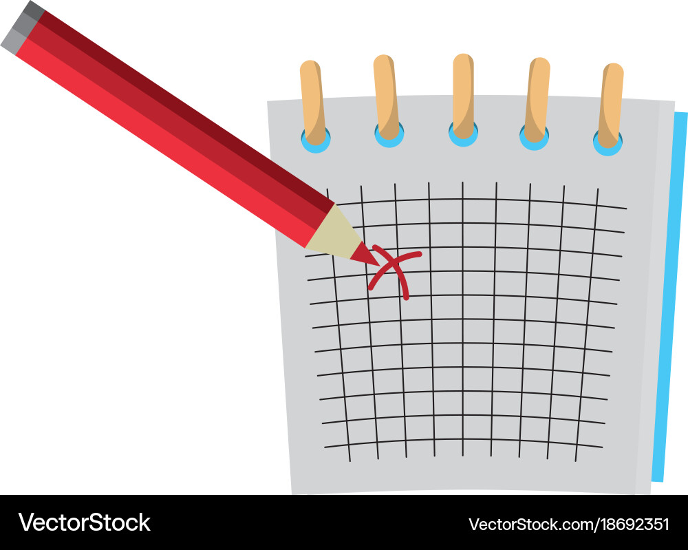 Isolated notebook design vector image