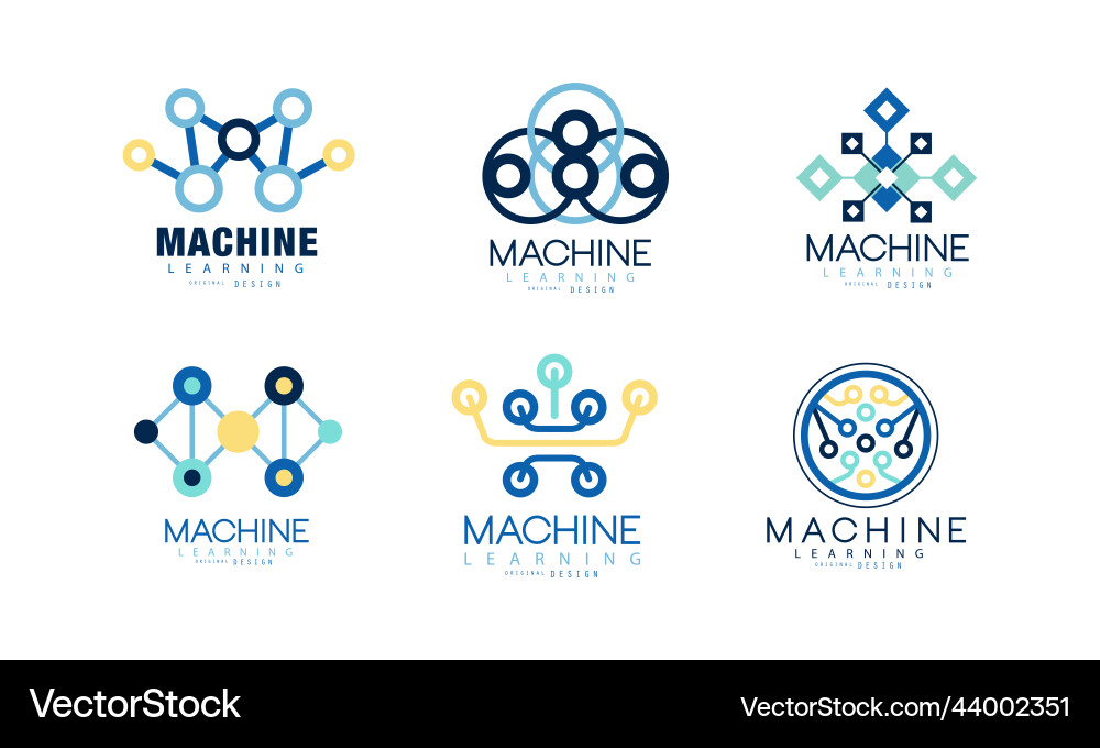 Machine learning system original design Machine learning system original design vector image