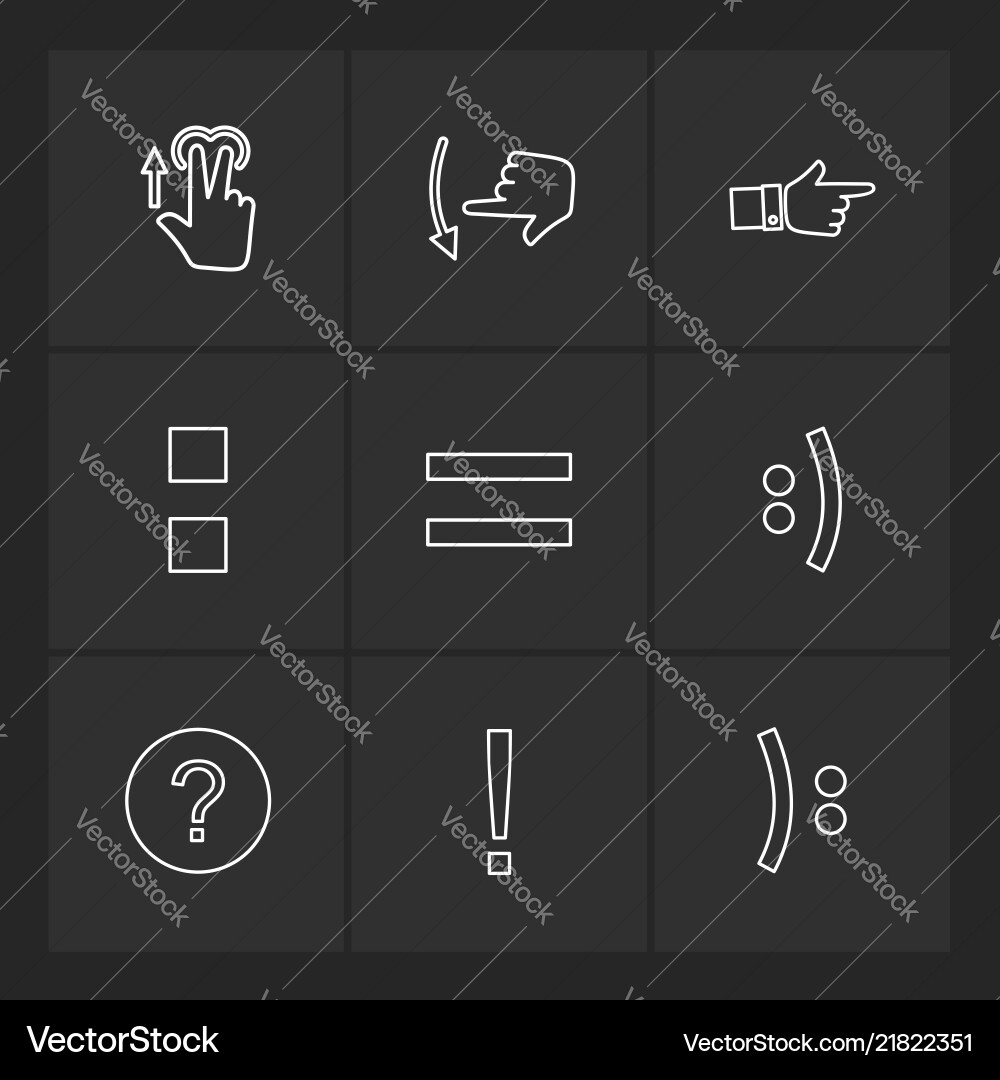 Maths emoji equals hands pointer arrows vector image