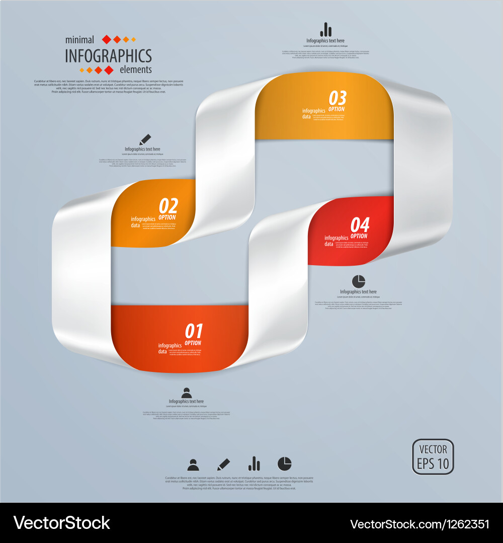 Minimal Data Charts Template Vector Image