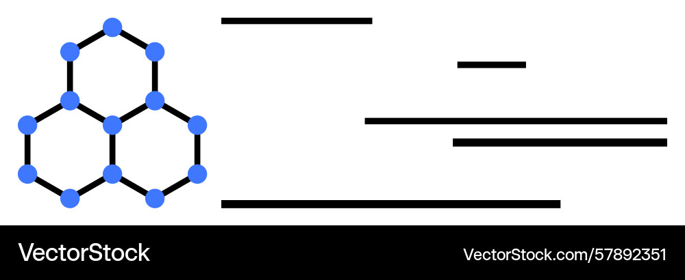 Minimalist molecular structure with graphical Vector Image