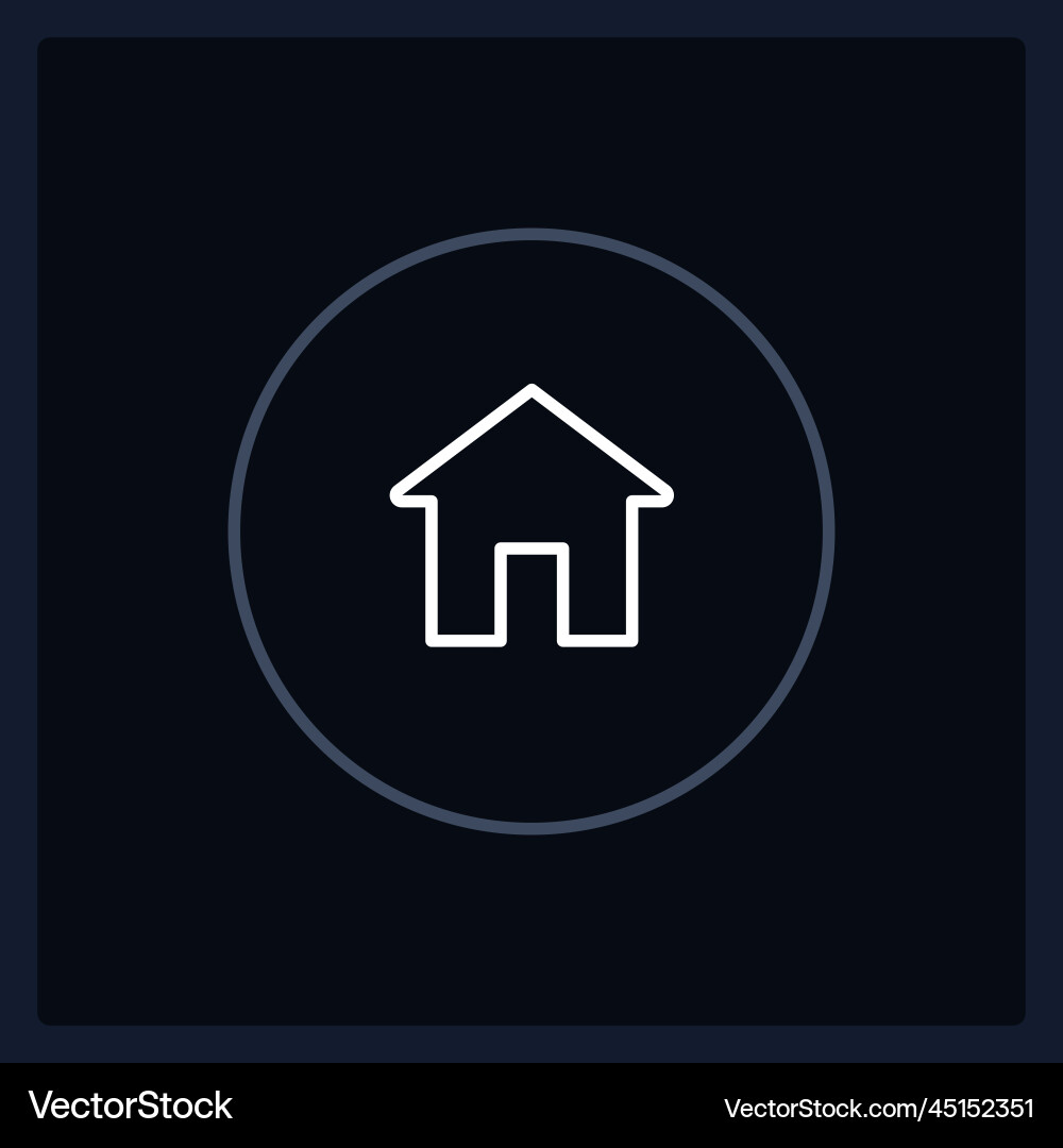 Normal homepage button state ui element template Normal homepage button state ui element template vector image