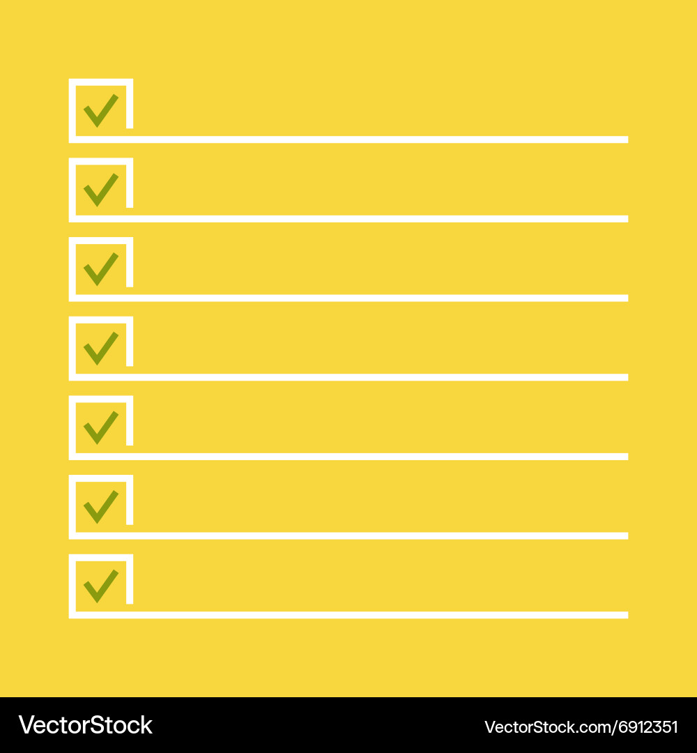 Notebook with to do list vector image