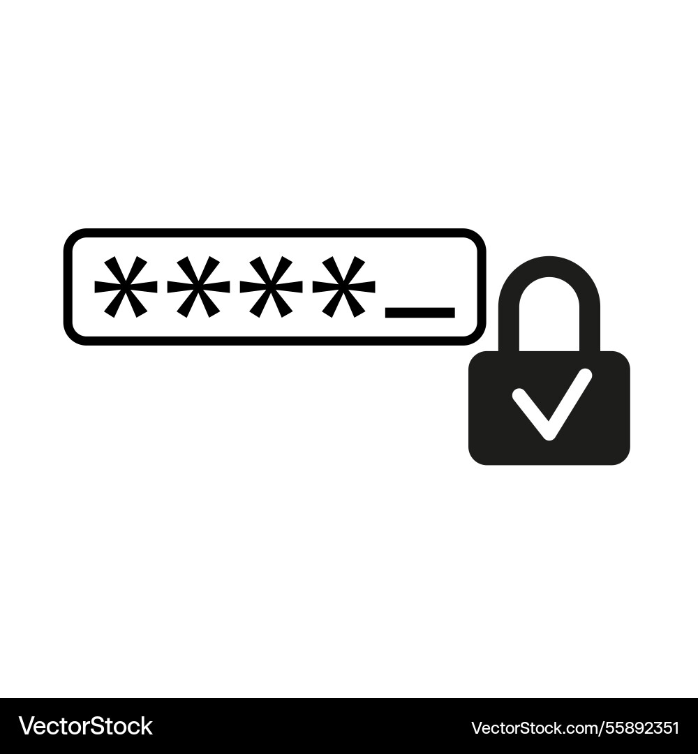 Password lock icon security input field privacy Password lock icon security input field privacy Vector Image