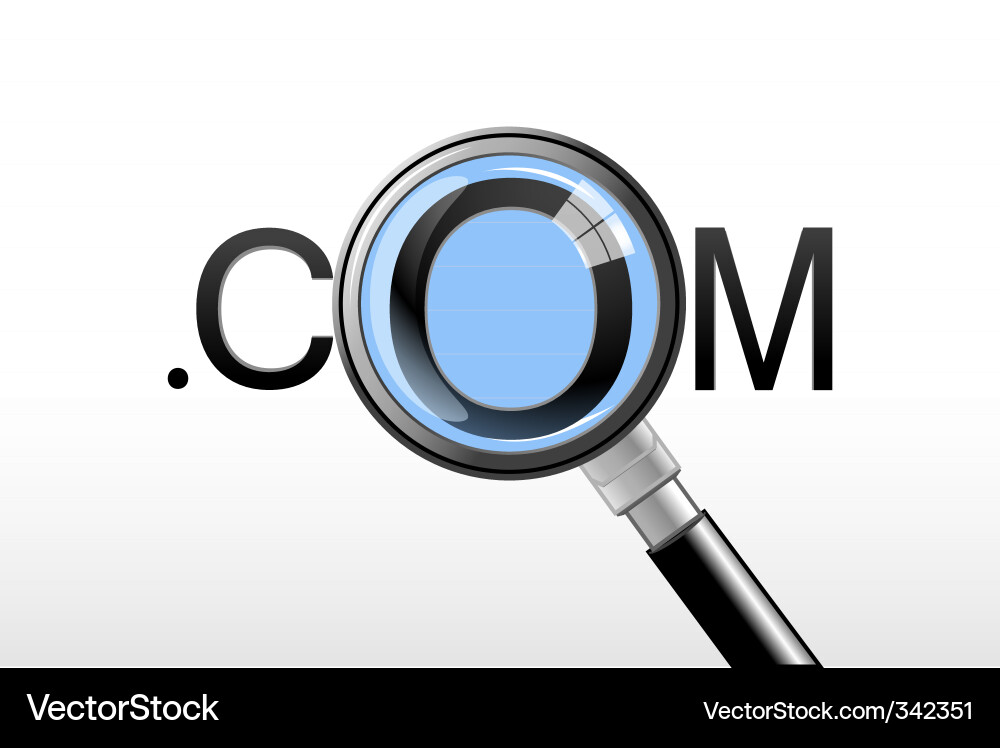 Search for dot com vector image