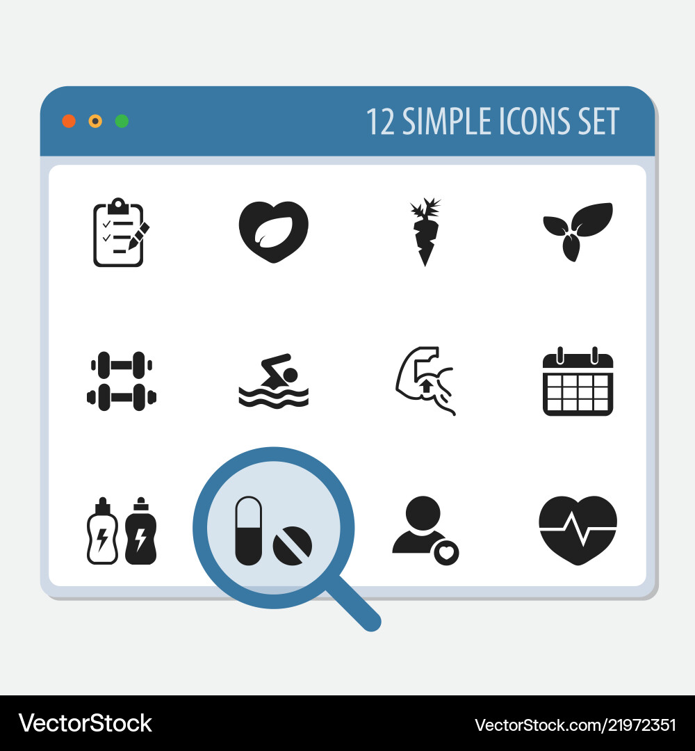 Set of 12 editable exercise icons includes Set of 12 editable exercise icons includes vector image