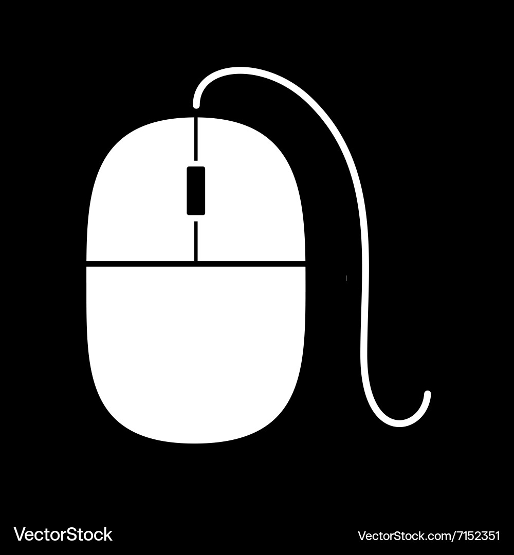 Simple web icon in mouse vector image
