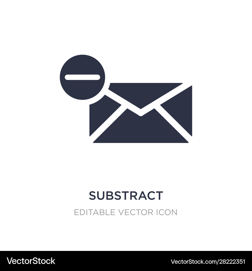 Subtract icon on white background simple element Vector Image