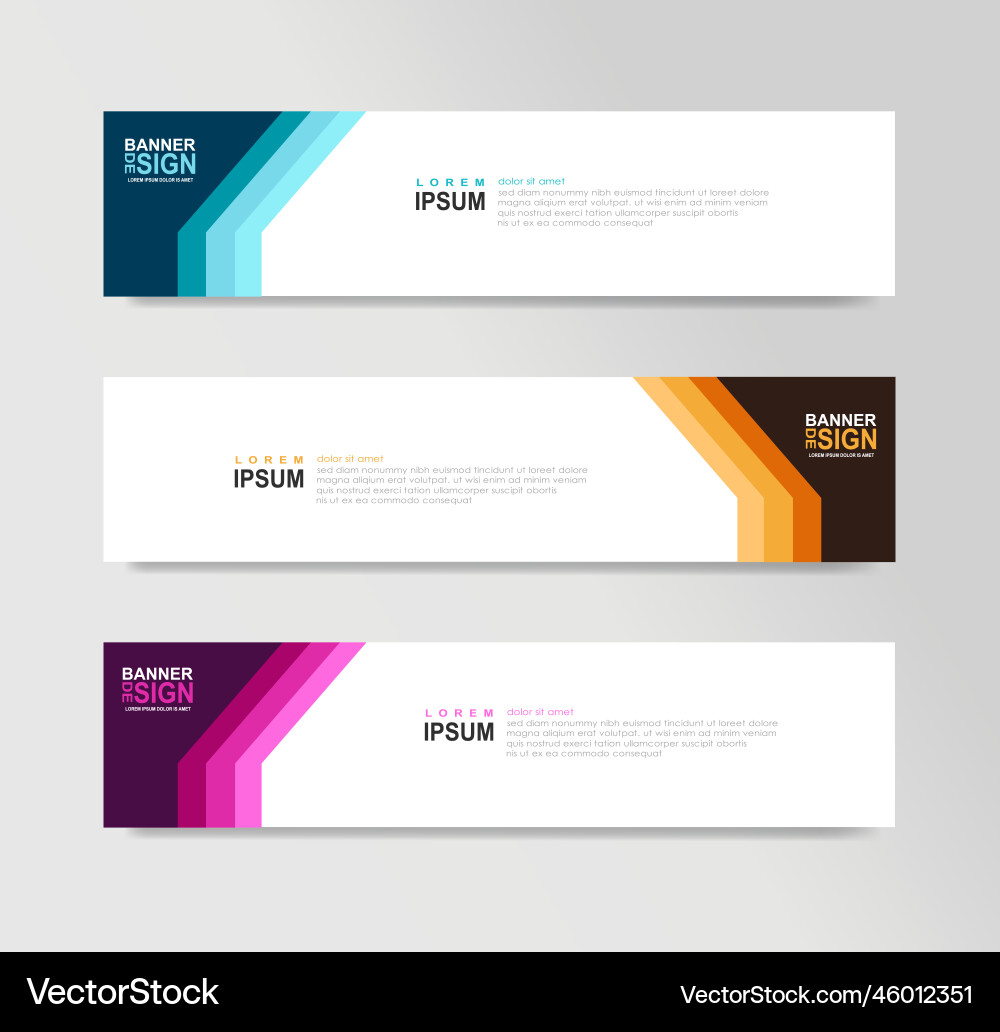 Templates of horizontal web banner website header Vector Image