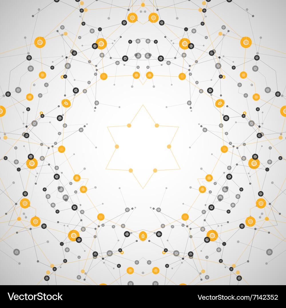 Background pattern network design dots vector image