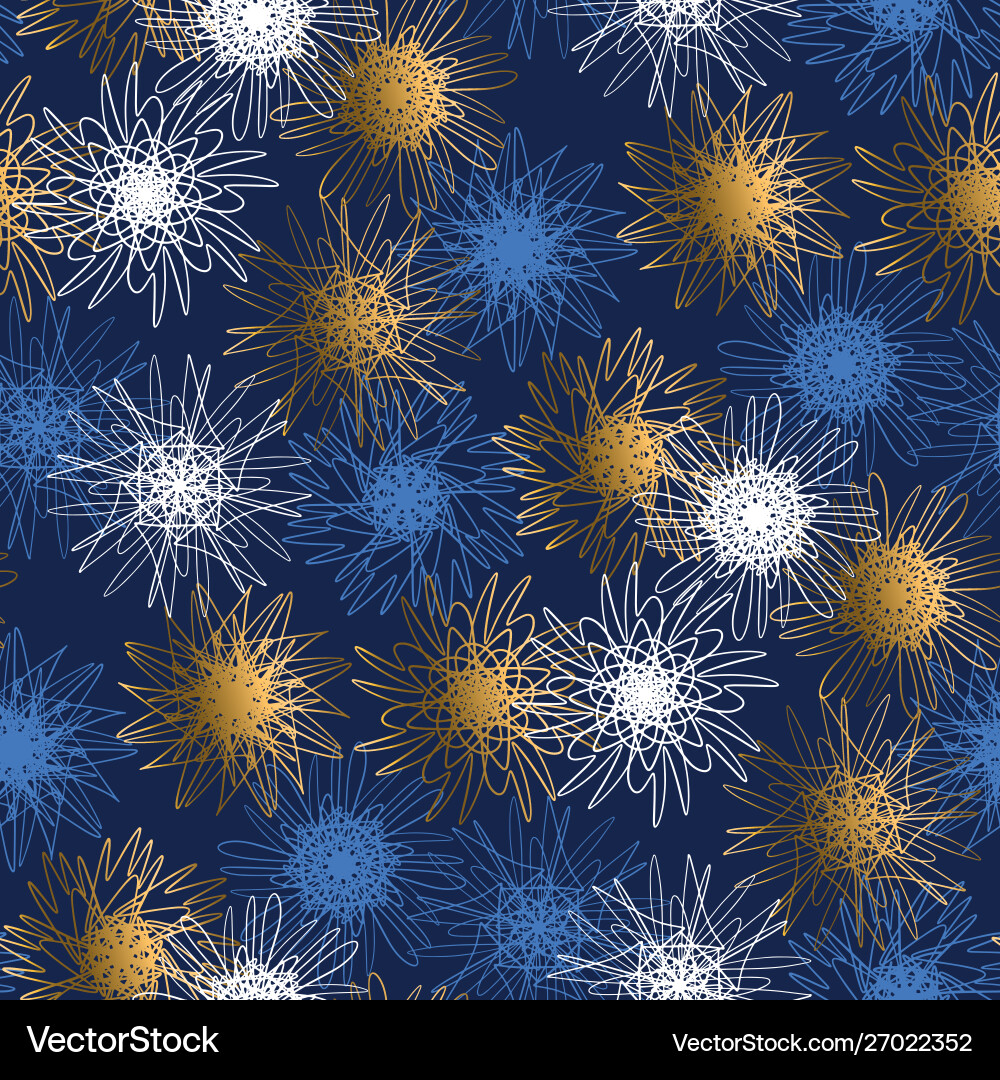 Christmas and new year night blue luxury motif Christmas and new year night blue luxury motif vector image