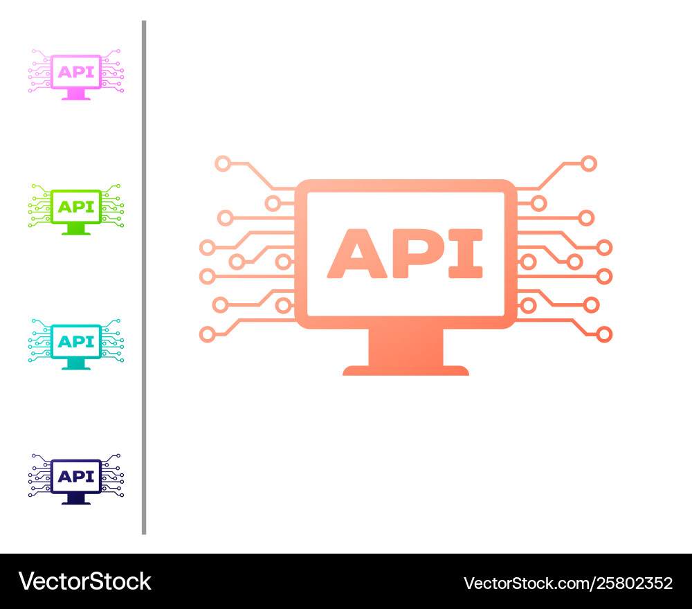Coral computer api interface icon isolated vector image