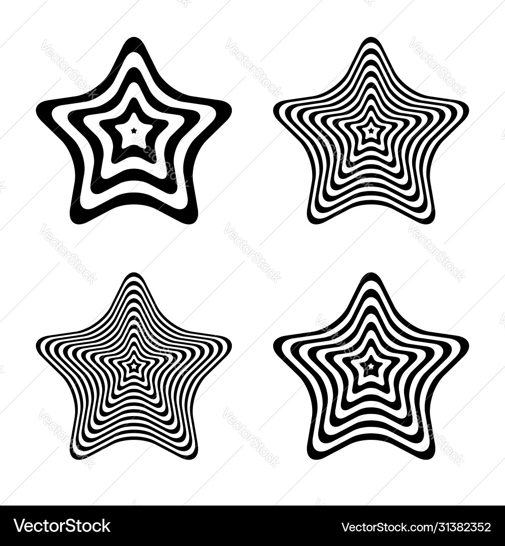 Design elements in star shape Design elements in star shape vector image