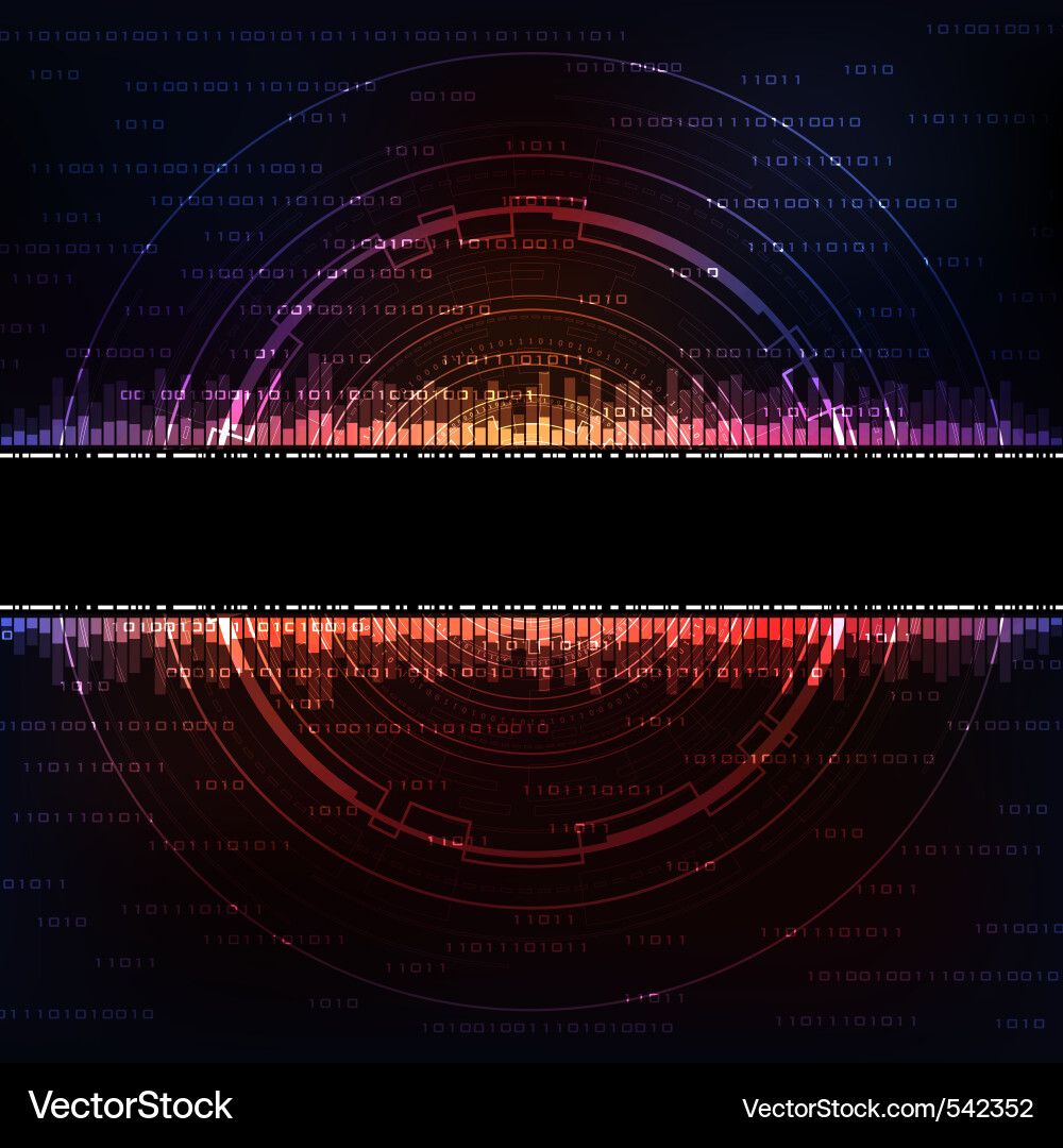 Digital Binary Code Background vector image