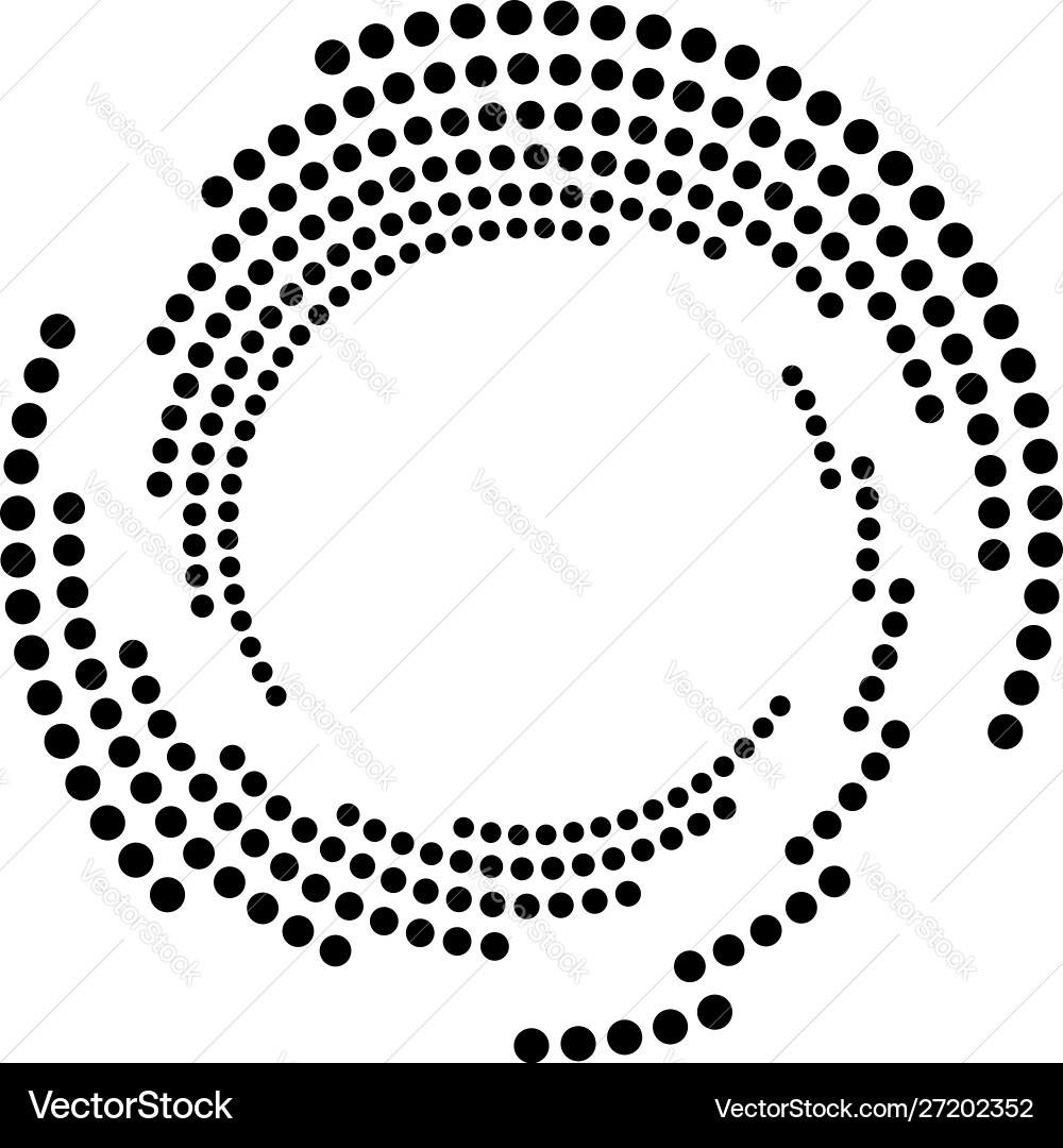 Dotted dots speckles abstract concentric circle Dotted dots speckles abstract concentric circle vector image
