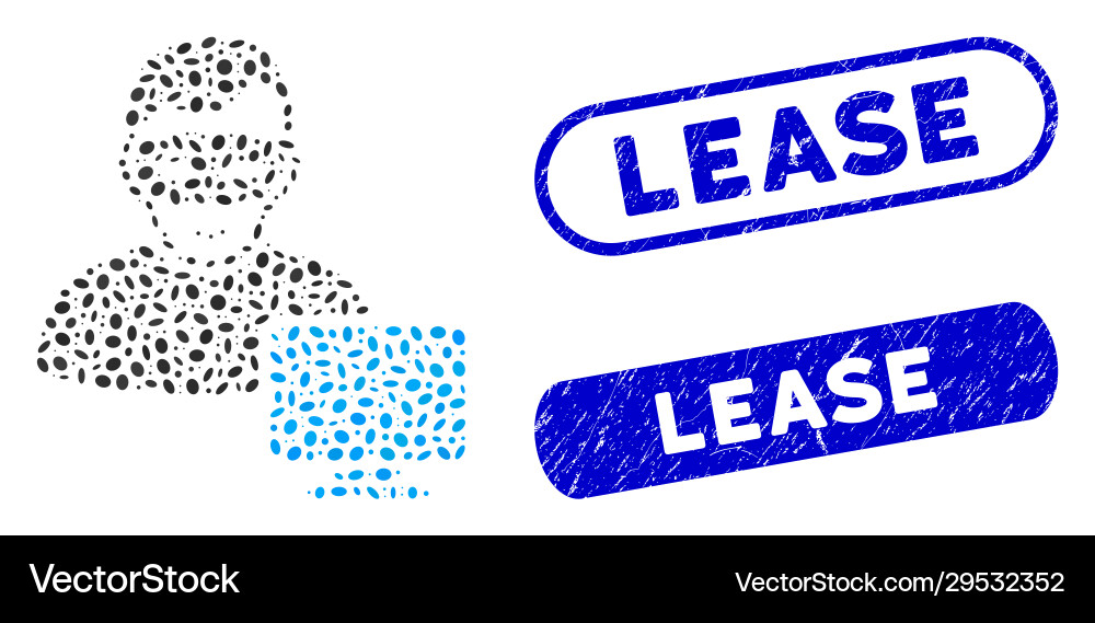 Elliptic mosaic computer hacker with grunge lease vector image