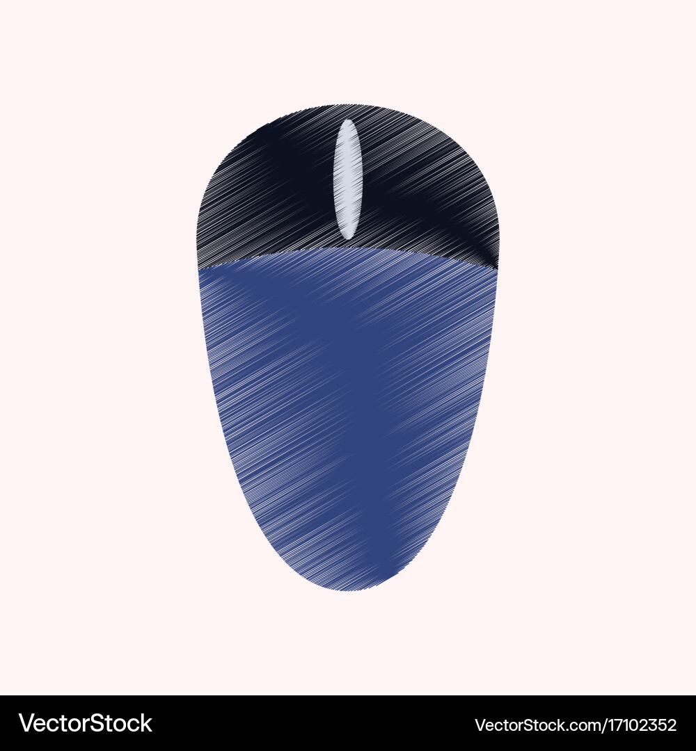 Flat shading style icon computer mouse vector image