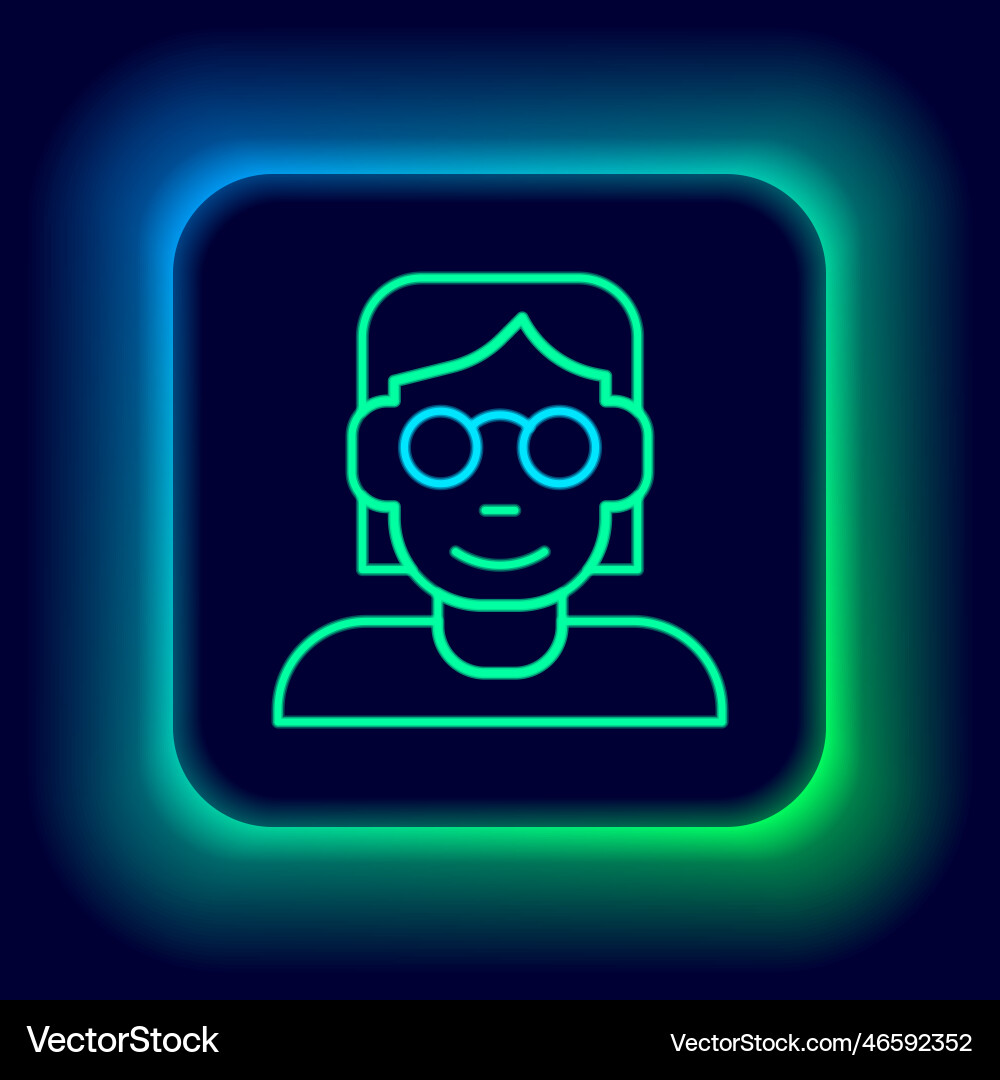 Glowing Neon Line Hacker oder Coder Icon isoliert Glowing Neon Line Hacker oder Coder Icon isoliert Vektorbild