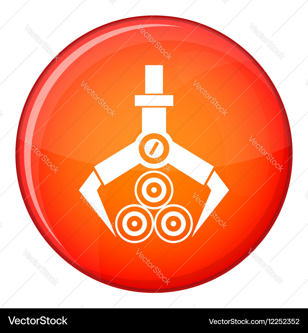 Log loader icon flat style Vector Image