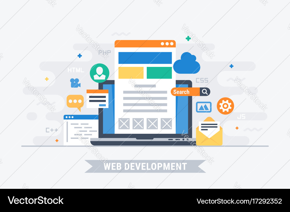 Modern Web Development Concepts vector image