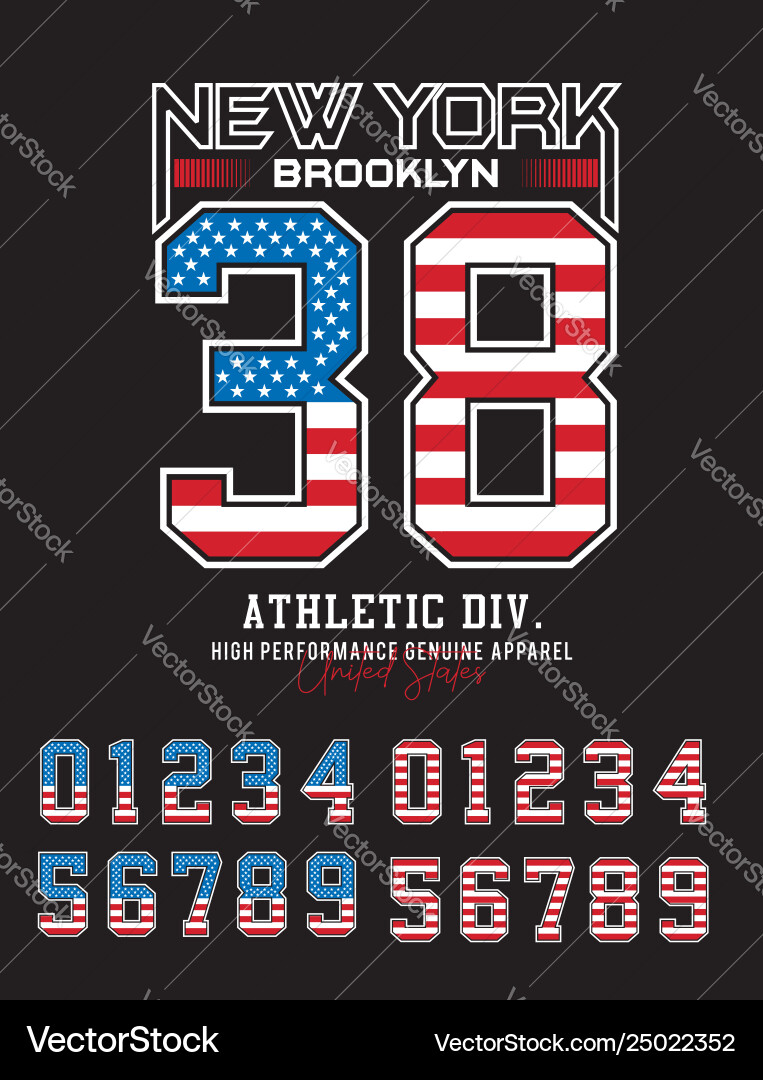 New york brooklyn 38 typography design New york brooklyn 38 typography design vector image
