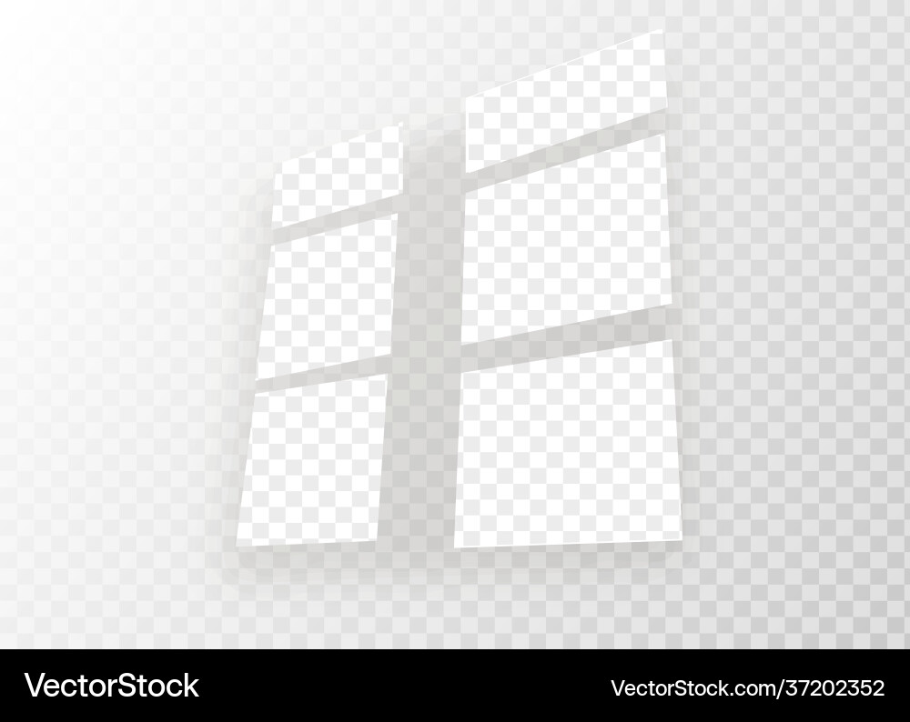 Overlay shadow effect transparent window vector image