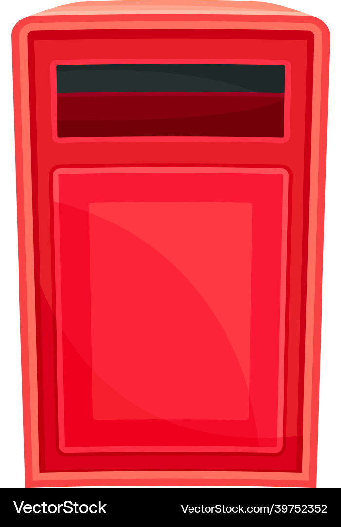 Red retro mailbox for sending correspondence post Vector Image
