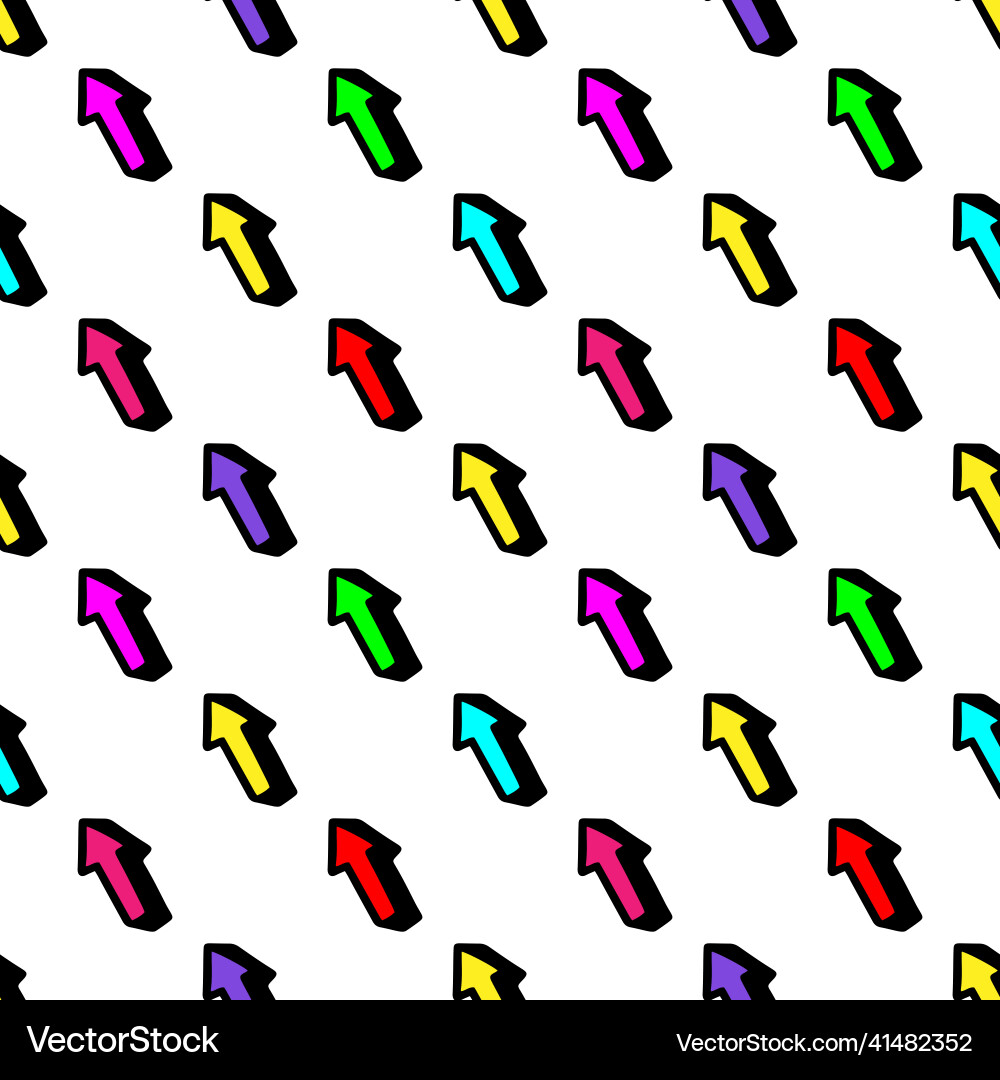 Seamless pattern with multicolored arrows Vector Image