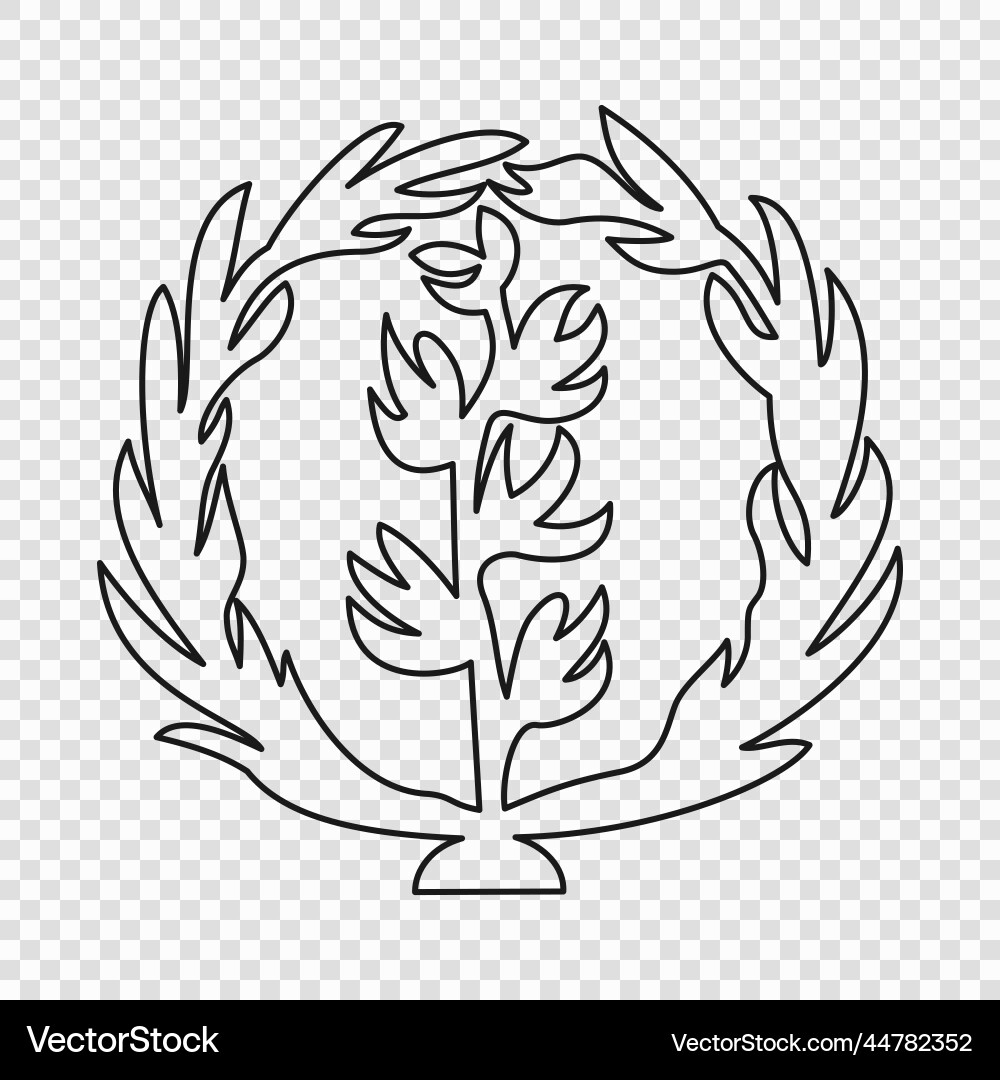 Thin line emblem of eritrea Vector Image