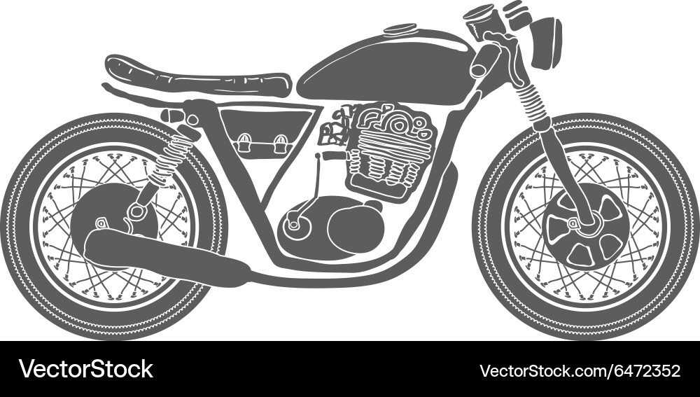 Vintage Motorcycle Artwork Vector Image