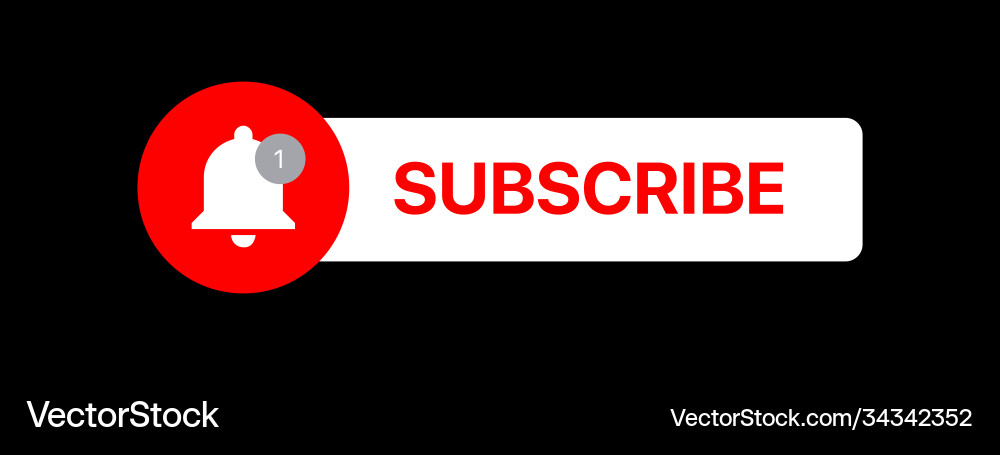 YouTube Subscribe Button - Lower Third vector image