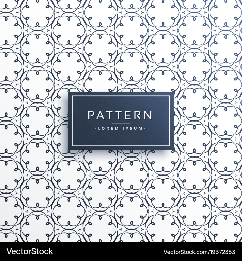 Abstract floral style pattern background design vector image