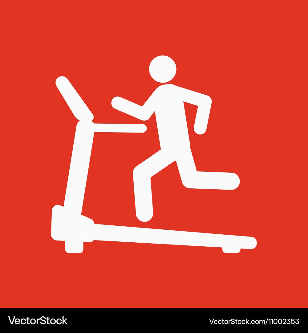 Cross trainer machine icon running symbol Vector Image