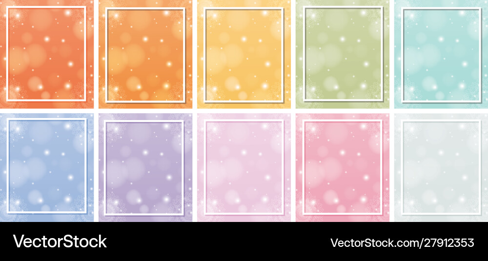 Different color backgrounds with mandala patterns Different color backgrounds with mandala patterns Vector Image