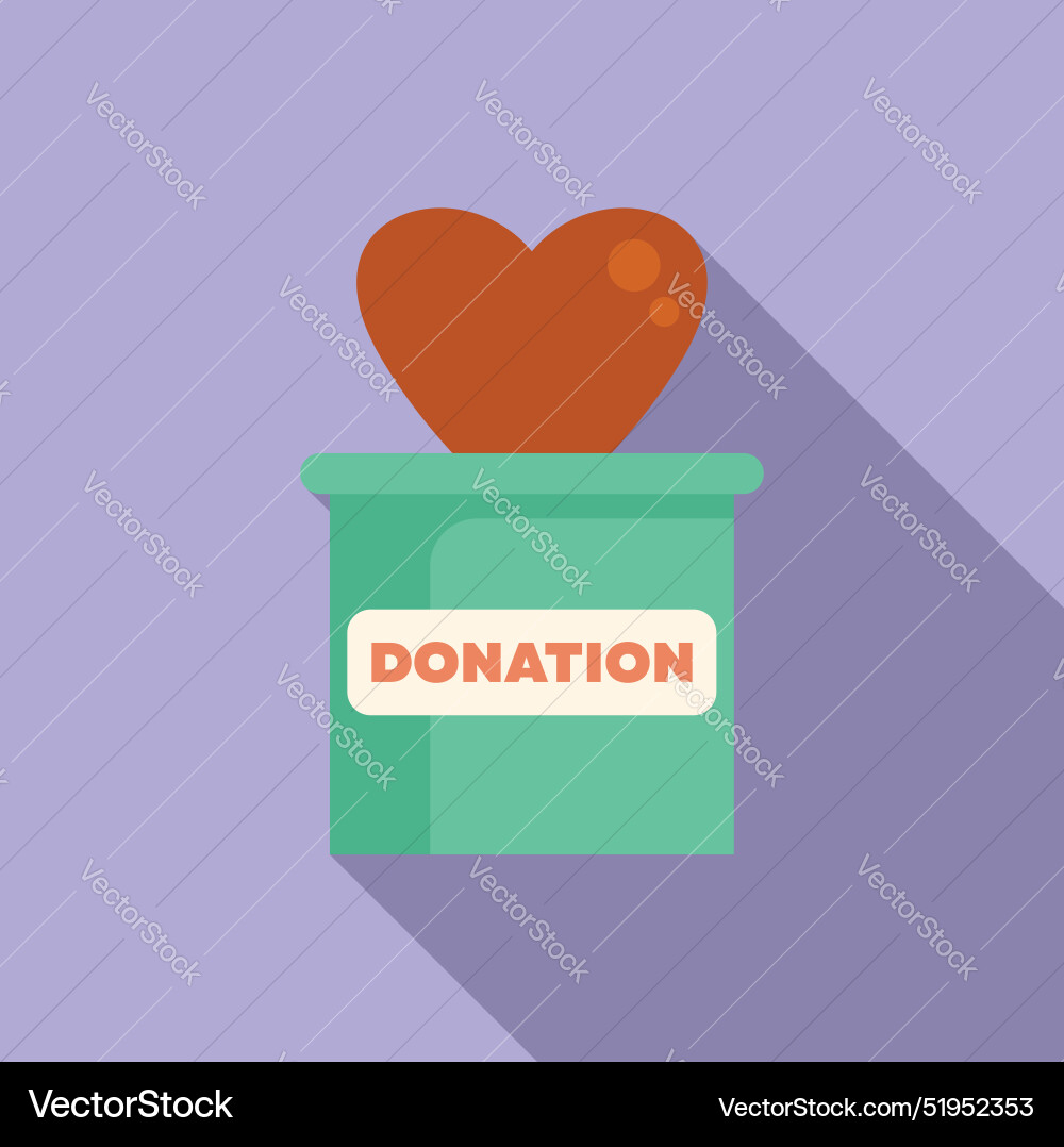 Donation box with heart representing charity Donation box with heart representing charity vector image