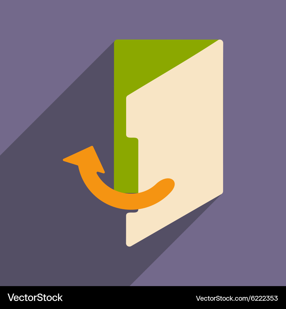 Flat with shadow icon and mobile application vector image