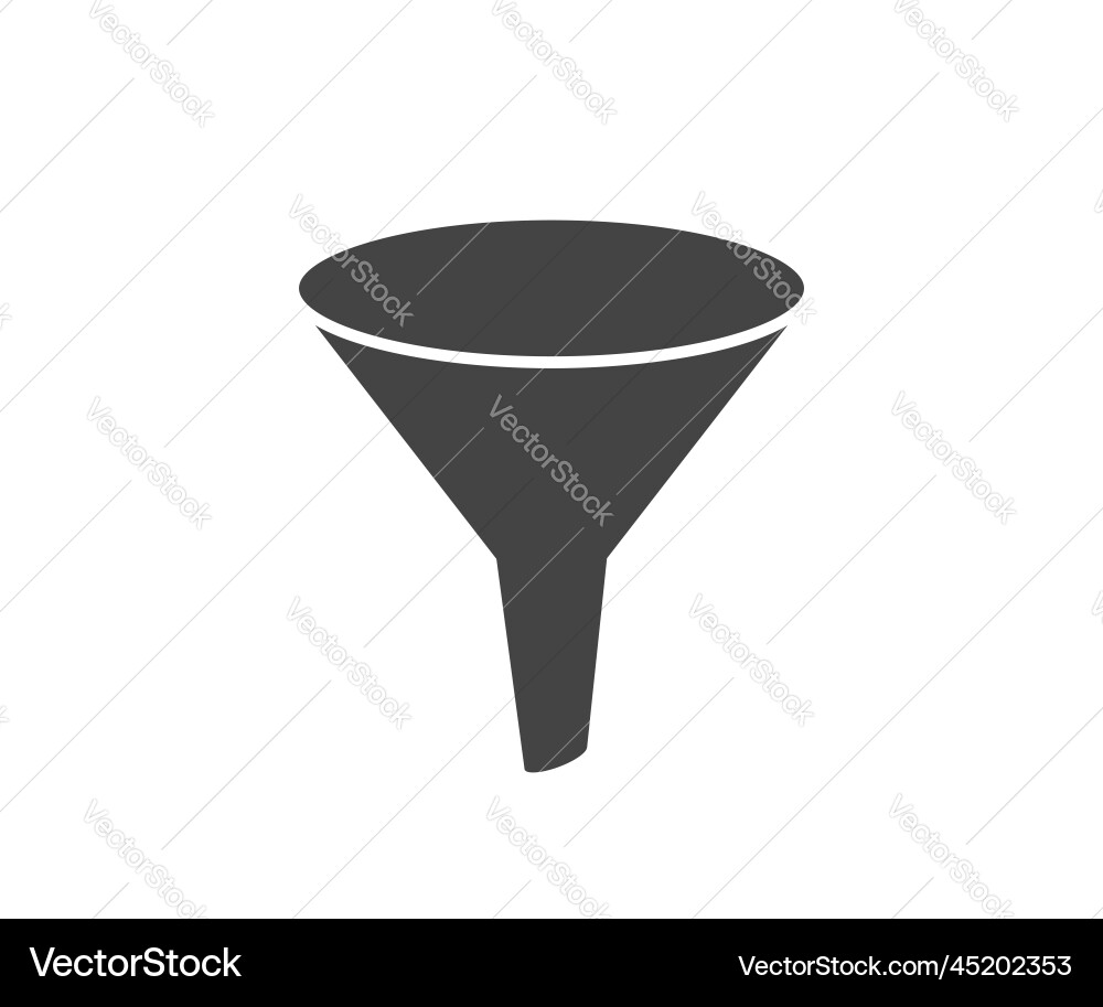 Funnel Sort Filter Icon vector image