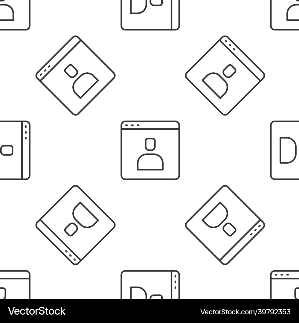 Grey line create account screen icon isolated Grey line create account screen icon isolated vector image