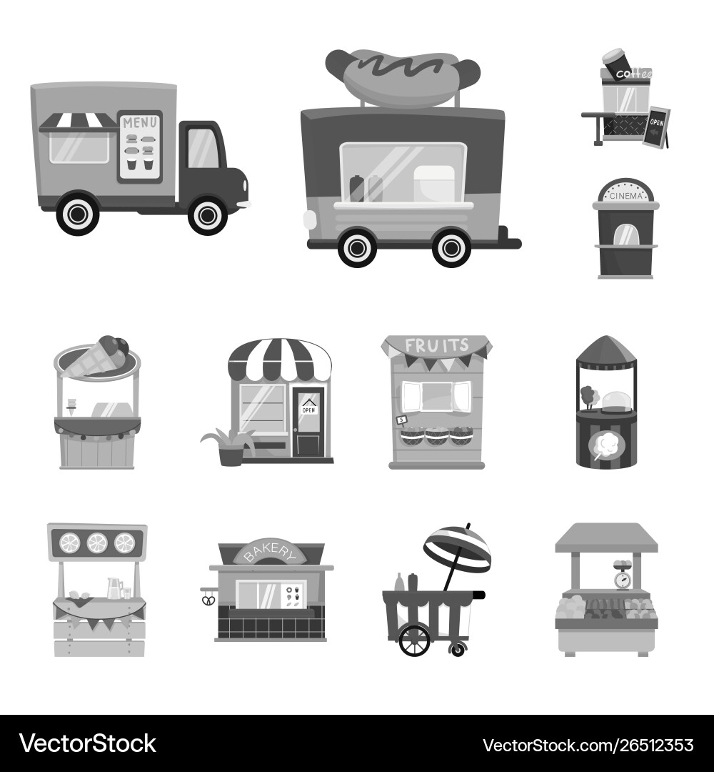 Isolated object service and storefront icon Isolated object service and storefront icon vector image
