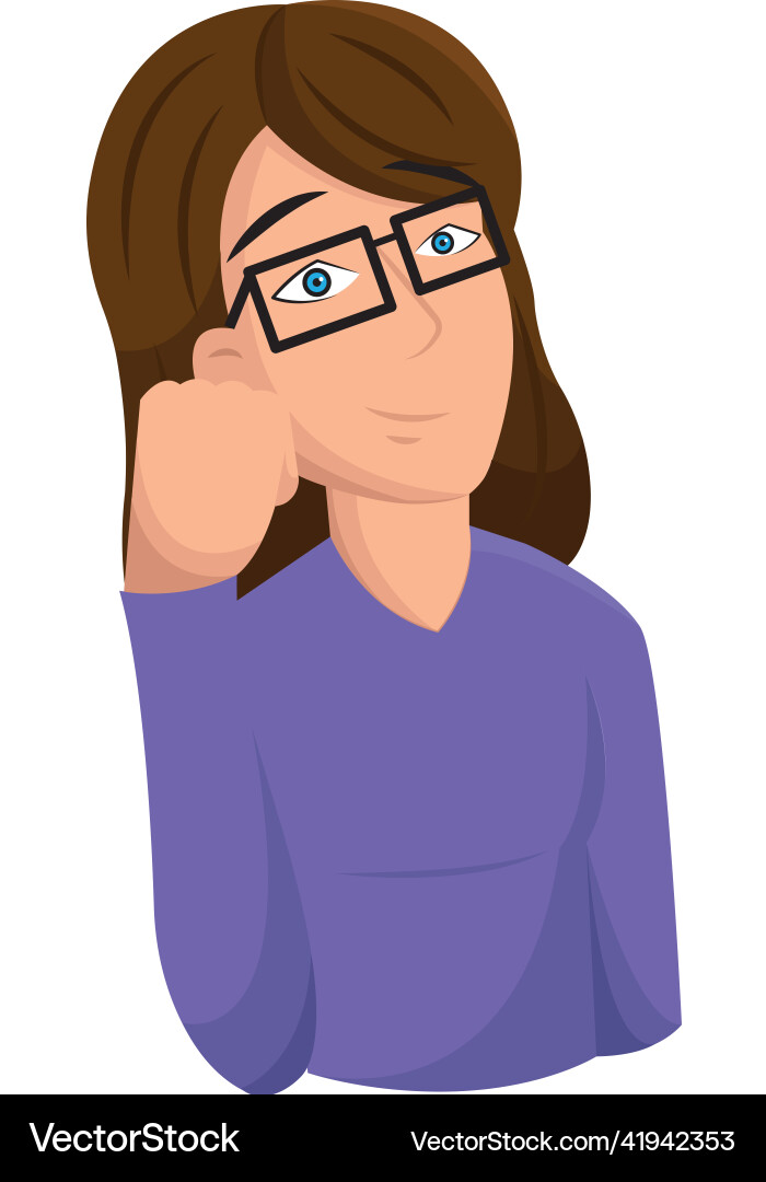 Isolierte glückliche schöne Frau Cartoon Isolierte glückliche schöne Frau Cartoon vektorbild