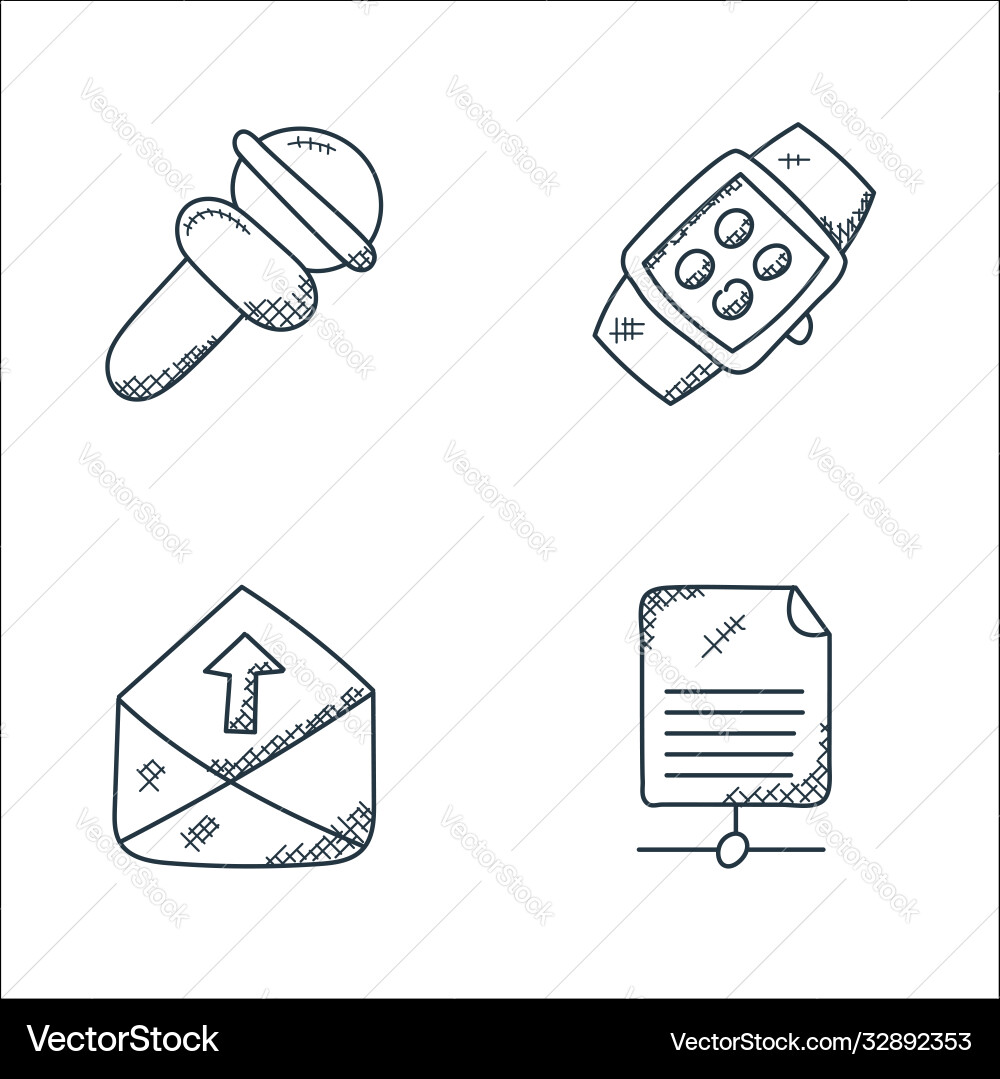 Technology line icons linear set quality Technology line icons linear set quality vector image