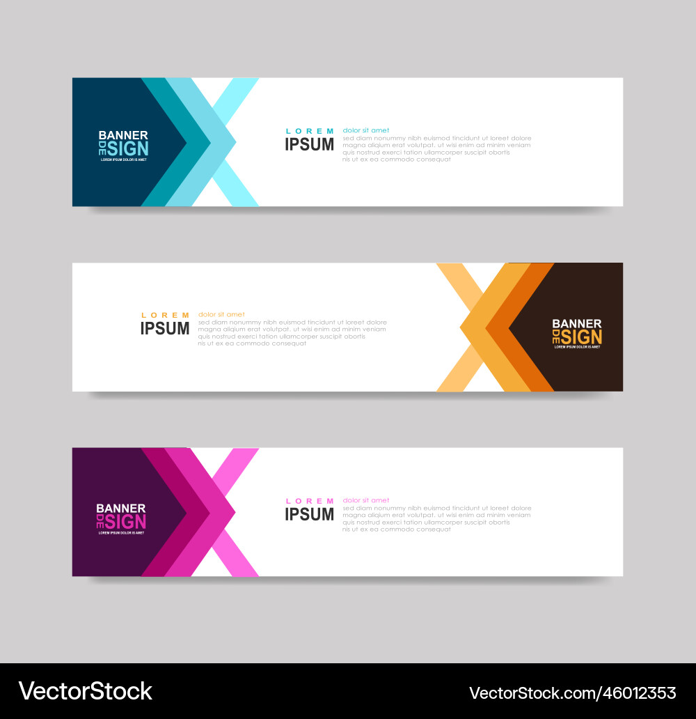 Templates of horizontal web banner website header Templates of horizontal web banner website header Vector Image